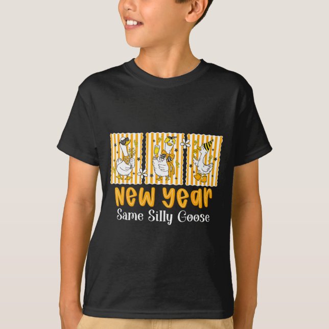 New Year Same Silly Goose Funny 2026 New Year Teac T Shirt (Framsida)