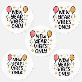 "New Year Vibes Only" Sticker
