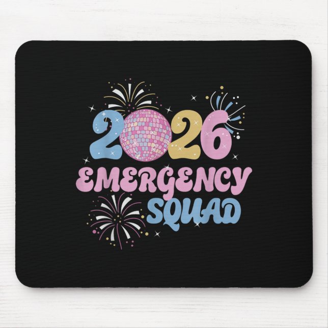 New Years 2026 Eve Emergency Squad Disco Ball Fire Musmatta (Framsidan)