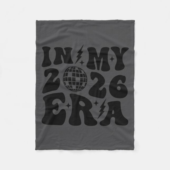 New Year's 2026 Retro Trendy Disco Ball Groovy Cut Fleecefilt (Framsidan)