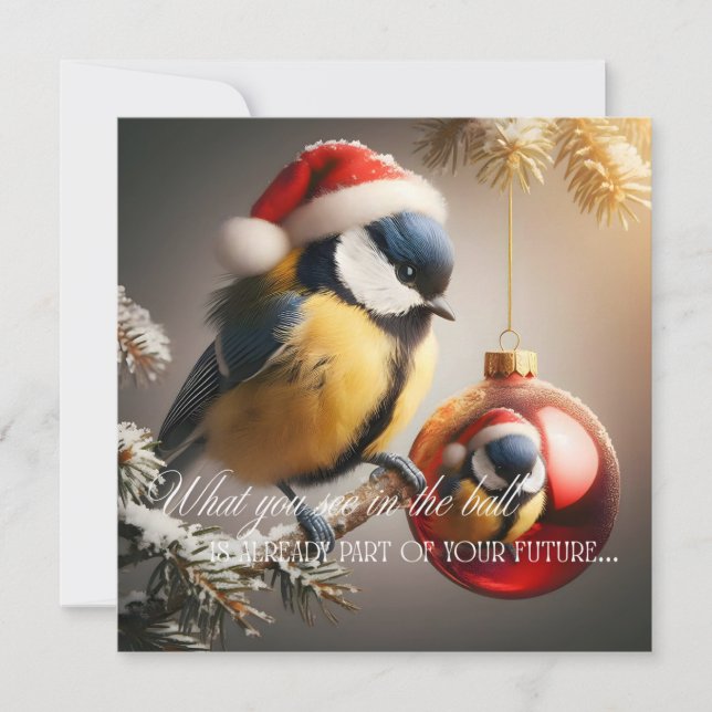 New Year's card with a bird (Framsida)