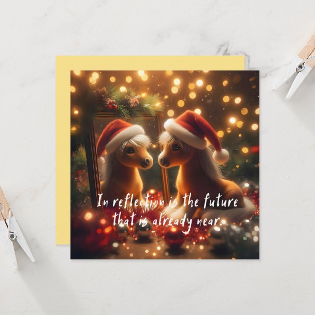 New Year's card with a cute horse (Fram/Back In Situ)