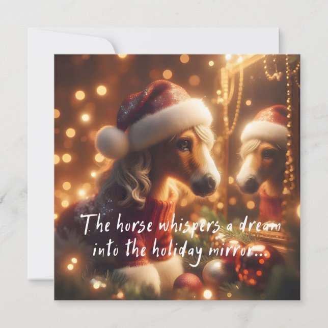 New Year's card with a cute horse (Framsida)