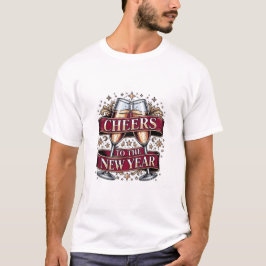 New Year's Champagne T-Shirt, Premium Ornate Toast T Shirt