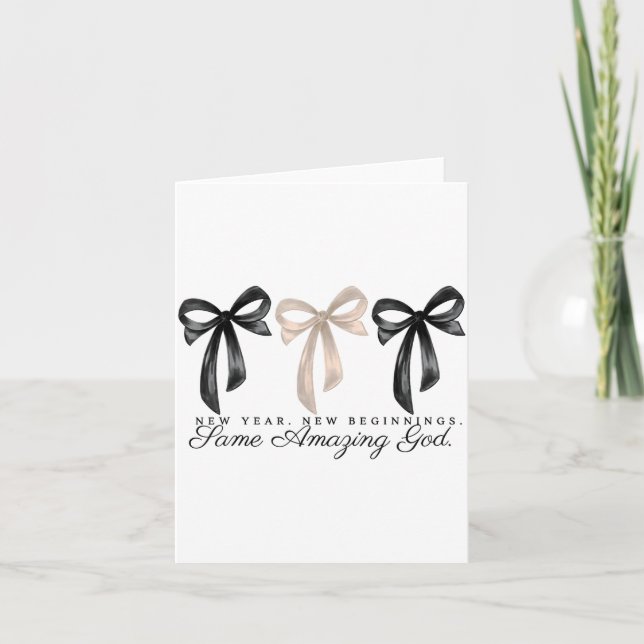 New Years Christian Coquette Faith New Beginnings  Kort (Framsida)