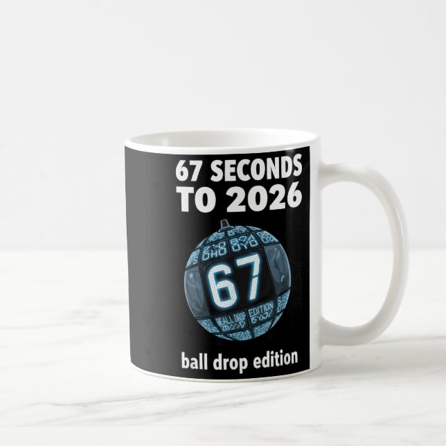 New Year's Day Ball Drop Countdown Funny Brainrot  Kaffemugg (Höger)