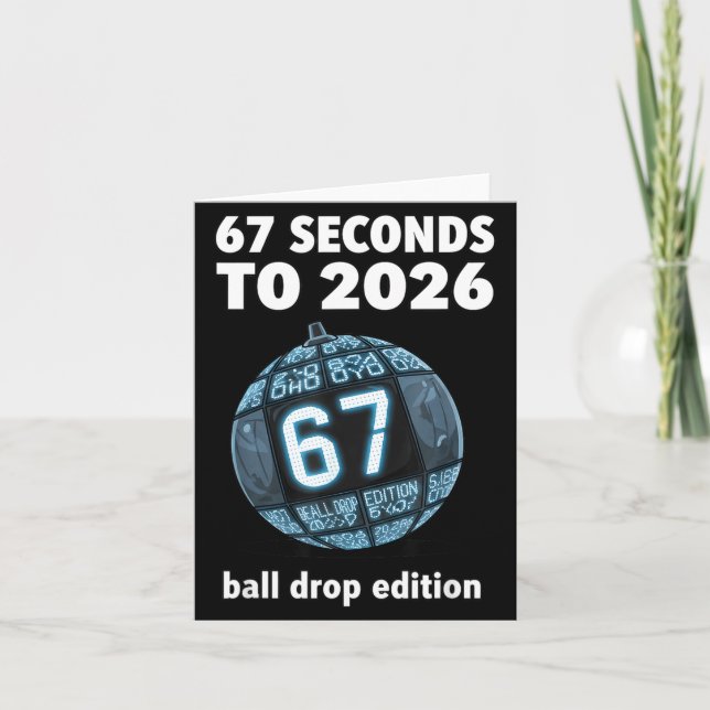 New Year's Day Ball Drop Countdown Funny Brainrot  Kort (Framsida)