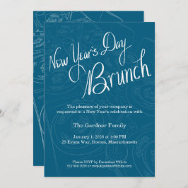 New Year's Day Brunch Tablescape Invitation Inbjudningar