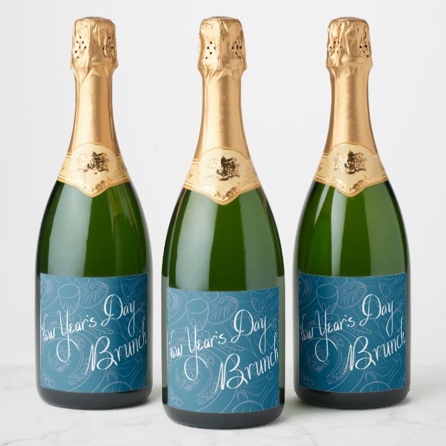 New Year's Day Handwritten Bottle Labels (Flaskor)