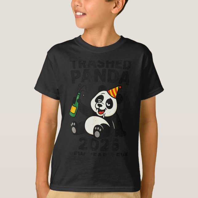 New Years Eve 2026 Trashed Panda Premium  T Shirt (Framsida)