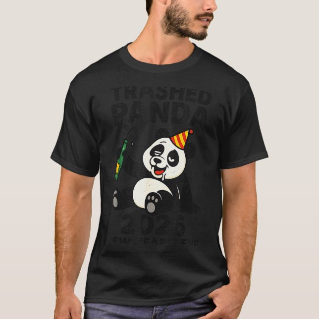 New Years Eve 2026 Trashed Panda Premium  T Shirt (Framsida)