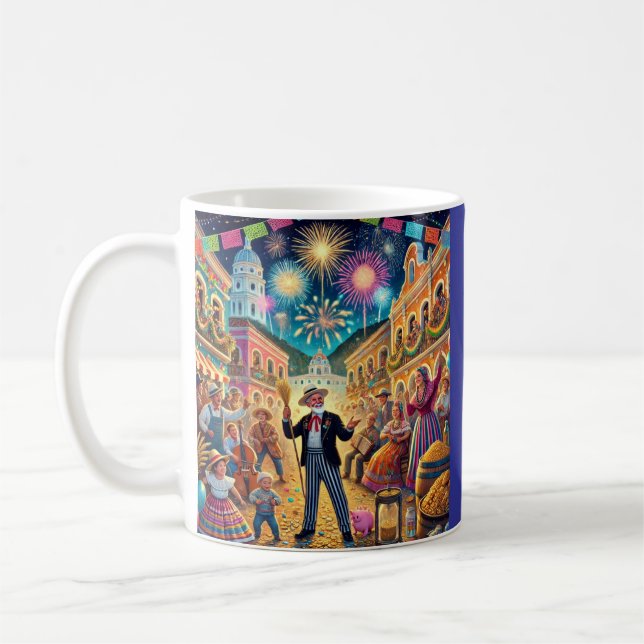New Year's Eve Celebration El Año Viejo Kaffemugg (Vänster)