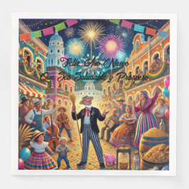 New Year's Eve Celebration El Año Viejo Pappersservett