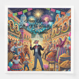 New Year's Eve Celebration El Año Viejo Pappersservett