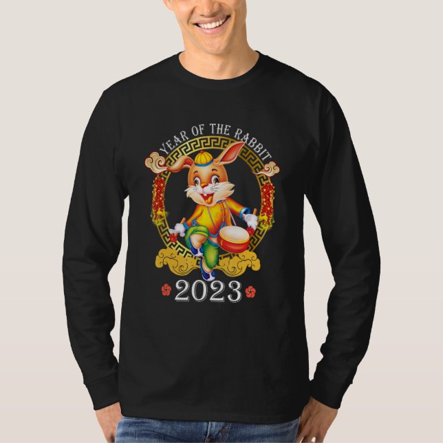 New Year's Eve Of The Rabbit Chinese Happy New Yea T Shirt (Framsida)
