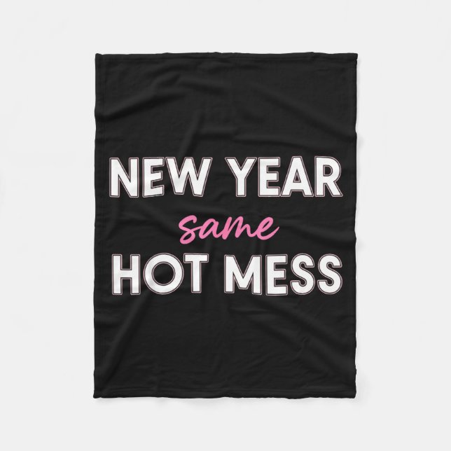 New Years Eve Outfits Women, Funny New Year Same M Fleecefilt (Framsidan)