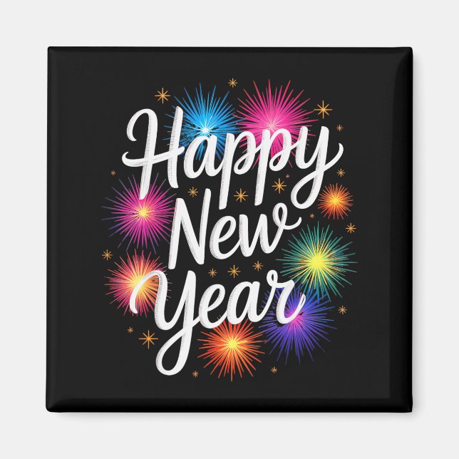 New Years Eve Party Matching Happy New Year  Magnet (Framsidan)