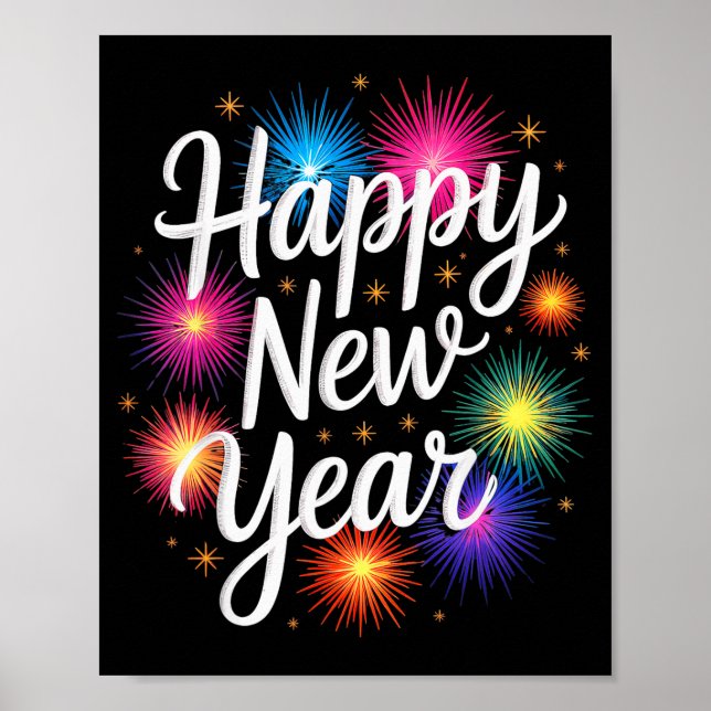 New Years Eve Party Matching Happy New Year  Poster (Framsidan)