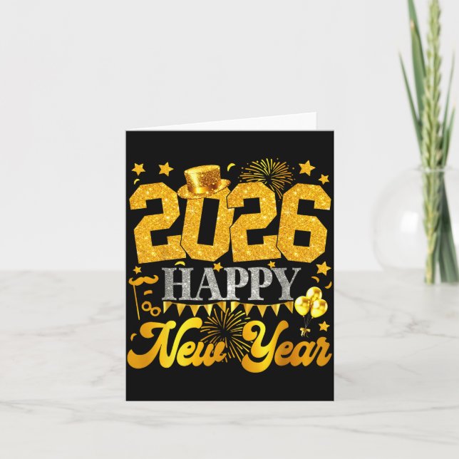 New Years Eve Party Supplies 2026 Happy New Year F Kort (Framsida)