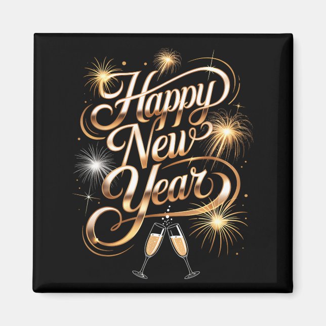 New Years Eve Party Supplies 2026 Happy New Year F Magnet (Framsidan)