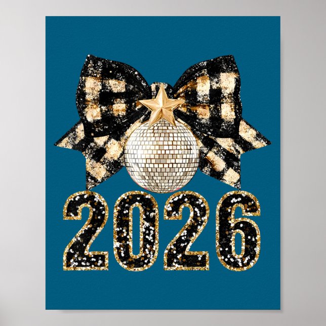 New Years Eve Party Supplies 2026 Happy New Year F Poster (Framsidan)