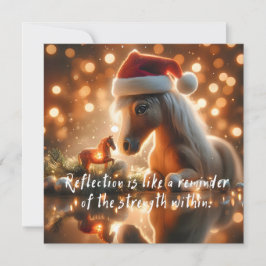 New Year's greeting card with a horse