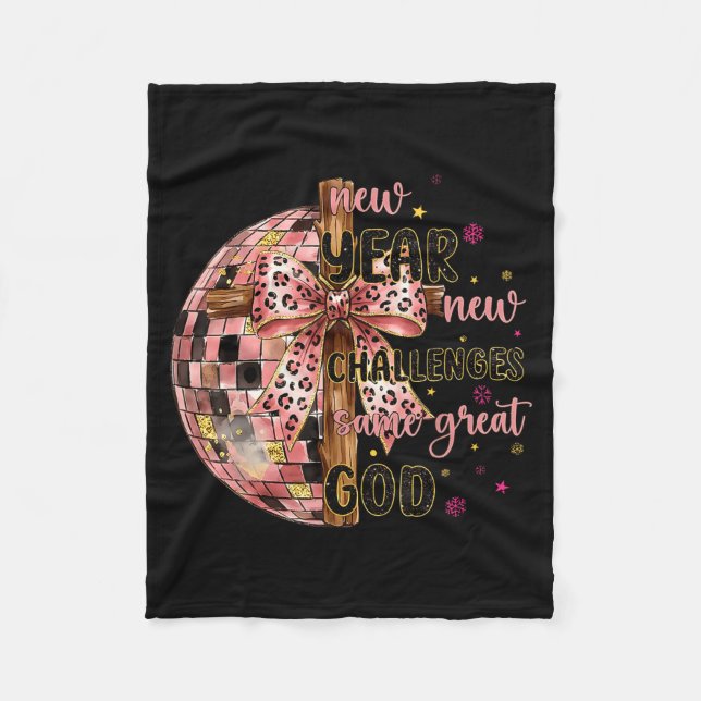 New Years New Challenges Same Great God Christian  Fleecefilt (Framsidan)