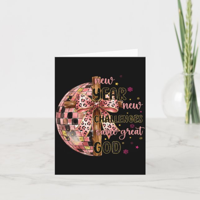 New Years New Challenges Same Great God Christian  Kort (Framsida)