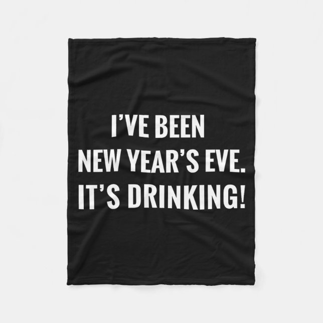 New Year's Party Gift Funny Drinking Tipsy Celebra Fleecefilt (Framsidan)
