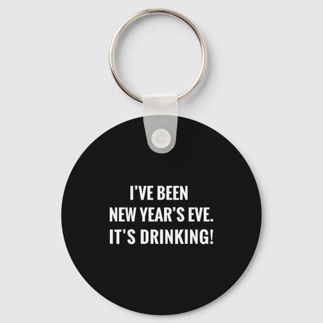 New Year's Party Gift Funny Drinking Tipsy Celebra Nyckelring (Framsida)