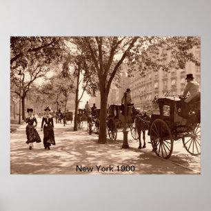 New York 1900-utskrift Poster