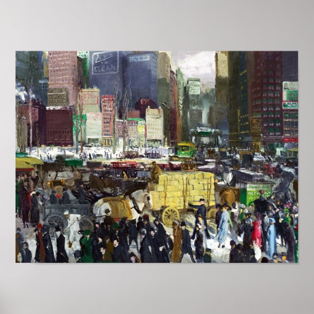 New York 1911-målning av George Bellows Poster (Framsidan)