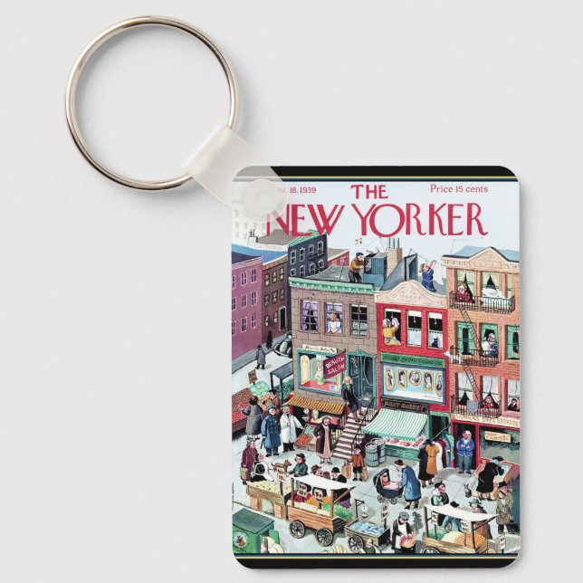New York 1939 Daily Life Nyckelring (Framsida)