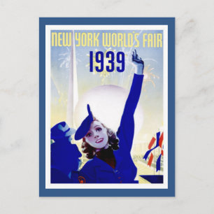 New York 1939 World's Fair Vintage Postcard Vykort