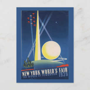 New York 1939 World's Fair Vintage Postcard Vykort