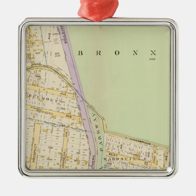 New York 19 Julgransprydnad Metall (Framsidan)