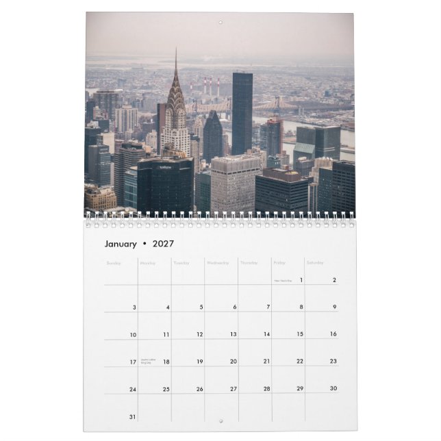 New York 2015 kalender (Jan 2027)