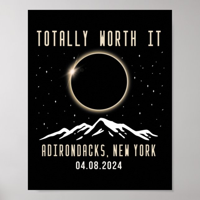 New York 2024 Total Solar Eclipse 1 Poster (Framsidan)