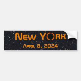 New York 2024 Total Solar Eclipse Bildekal
