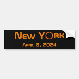 New York 2024 Total Solar Eclipse Bildekal