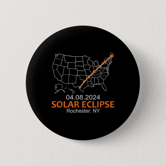 New York 2024 Total Solar Eclipse Knapp (Framsida)