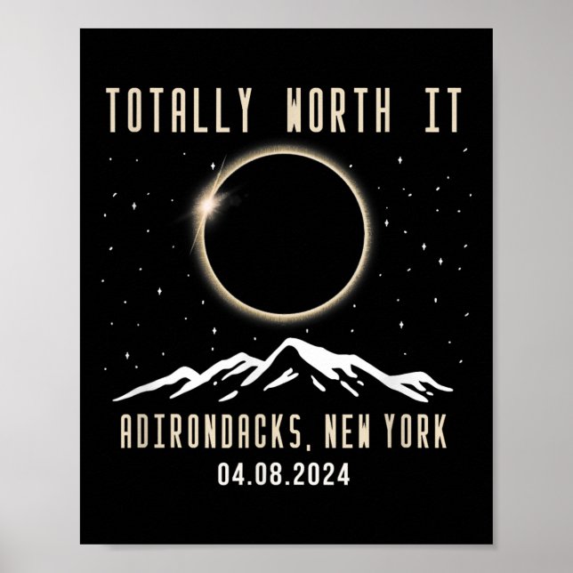 New York 2024 Total Solar Eclipse Poster (Framsidan)