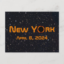 New York 2024 Total Solar Eclipse Vykort
