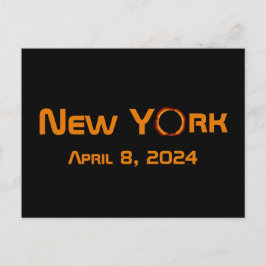 New York 2024 Total Solar Eclipse Vykort