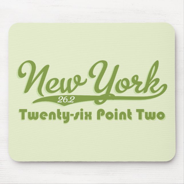 New York 26,2 grön maraton Mousepad Musmatta (Framsidan)