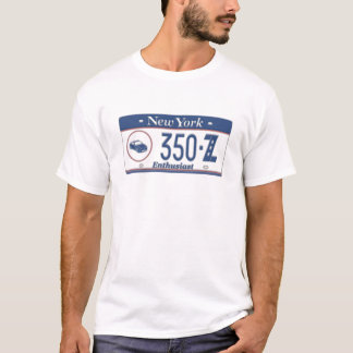 New York 350Z entusiastregistreringsskylt Tee Shirt