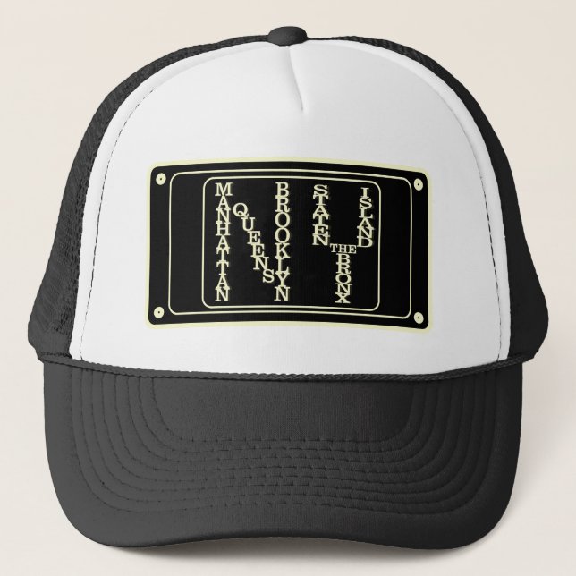 New York 5 Borough's Design Truckers Cap Keps (Framsida)