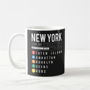 New York 5 Boroughs Kaffemugg