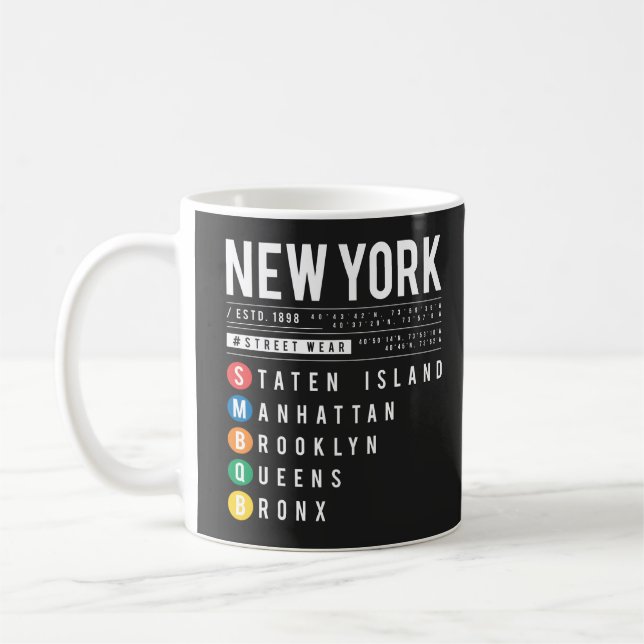 New York 5 Boroughs Kaffemugg (Vänster)