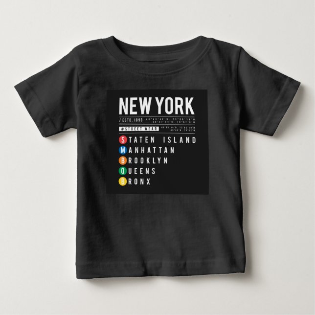 New York 5 Boroughs T Shirt (Framsida)